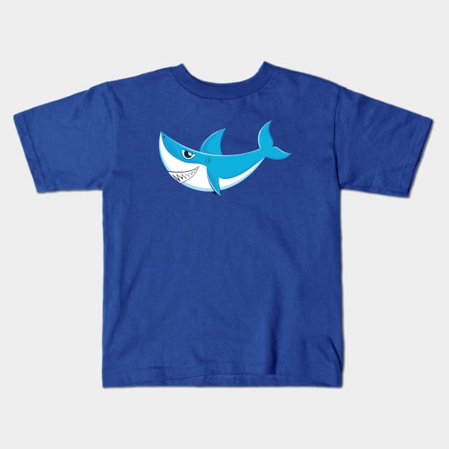 Great White Shark Kids T-Shirt by AnnArtshock